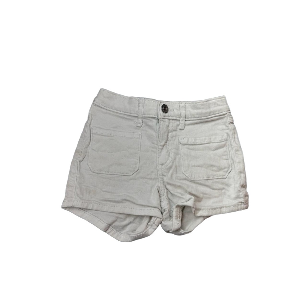 Abercrombie Kids High Rise Mini Mom Shorts 5 6 White‎ Front